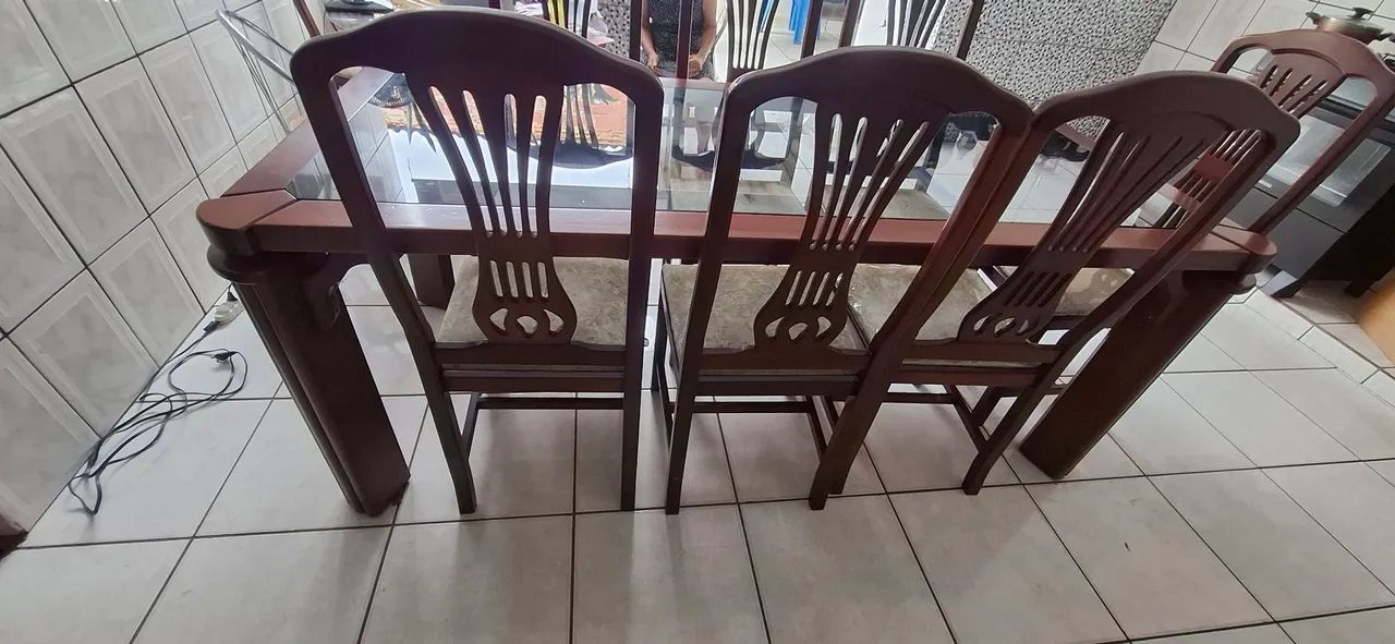 Mesa de vidro madeira - Foto 3