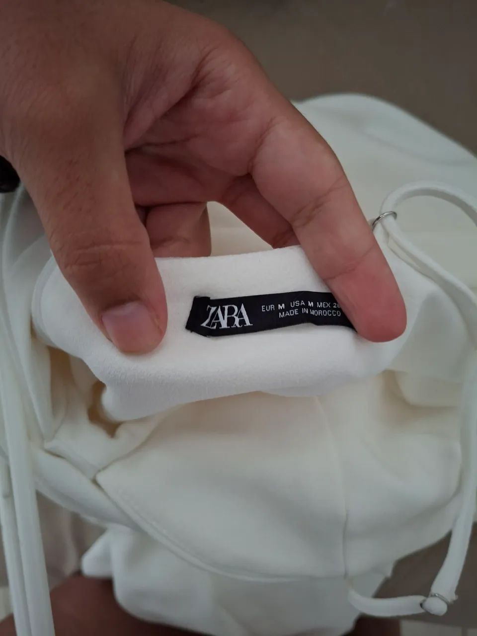 Vestido com fenda Zara branco - Foto 3