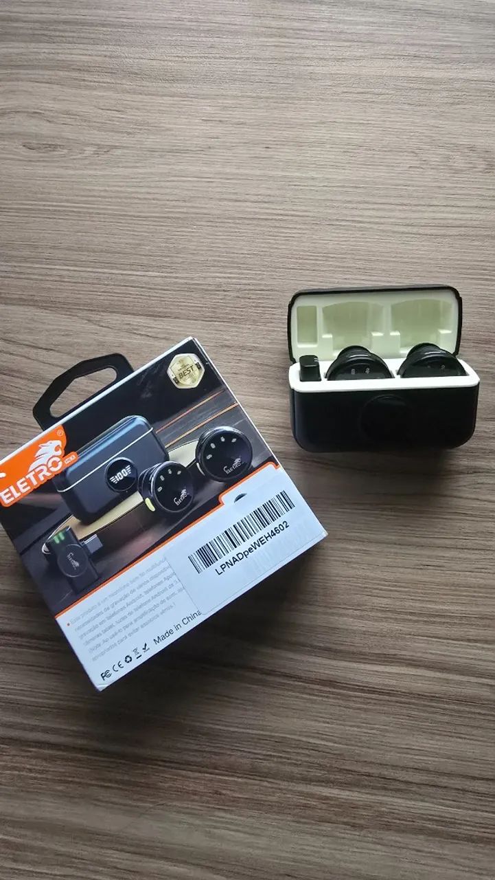 Microfone Lapela Sem Fio Eletro Mex El-1837 - Usb C Cor Preto - Foto 3