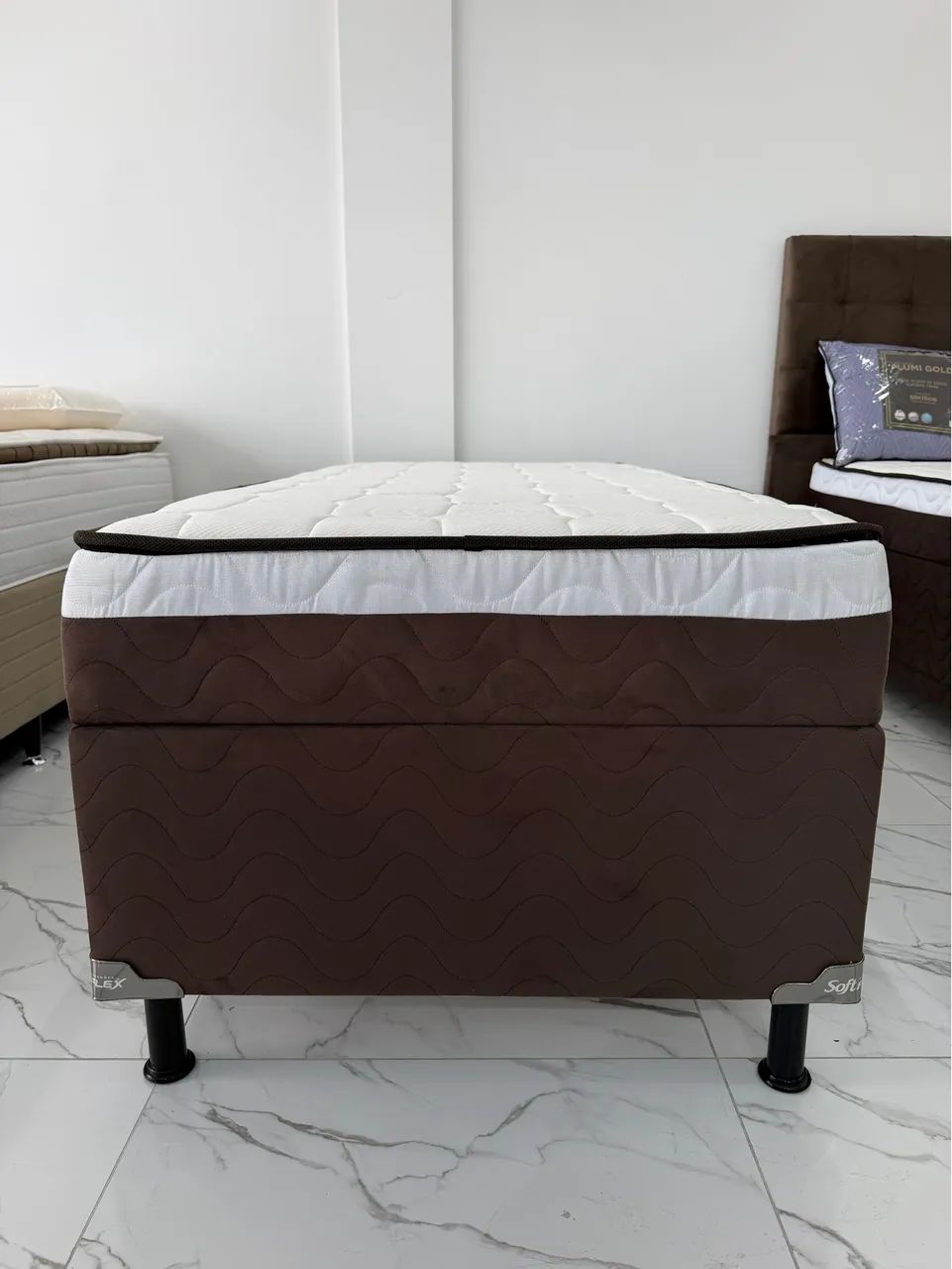 Cama Box Solteiro Baú + Colchão acoplado Soft Flex (Molas Ensacadas Individuais) - Foto 2