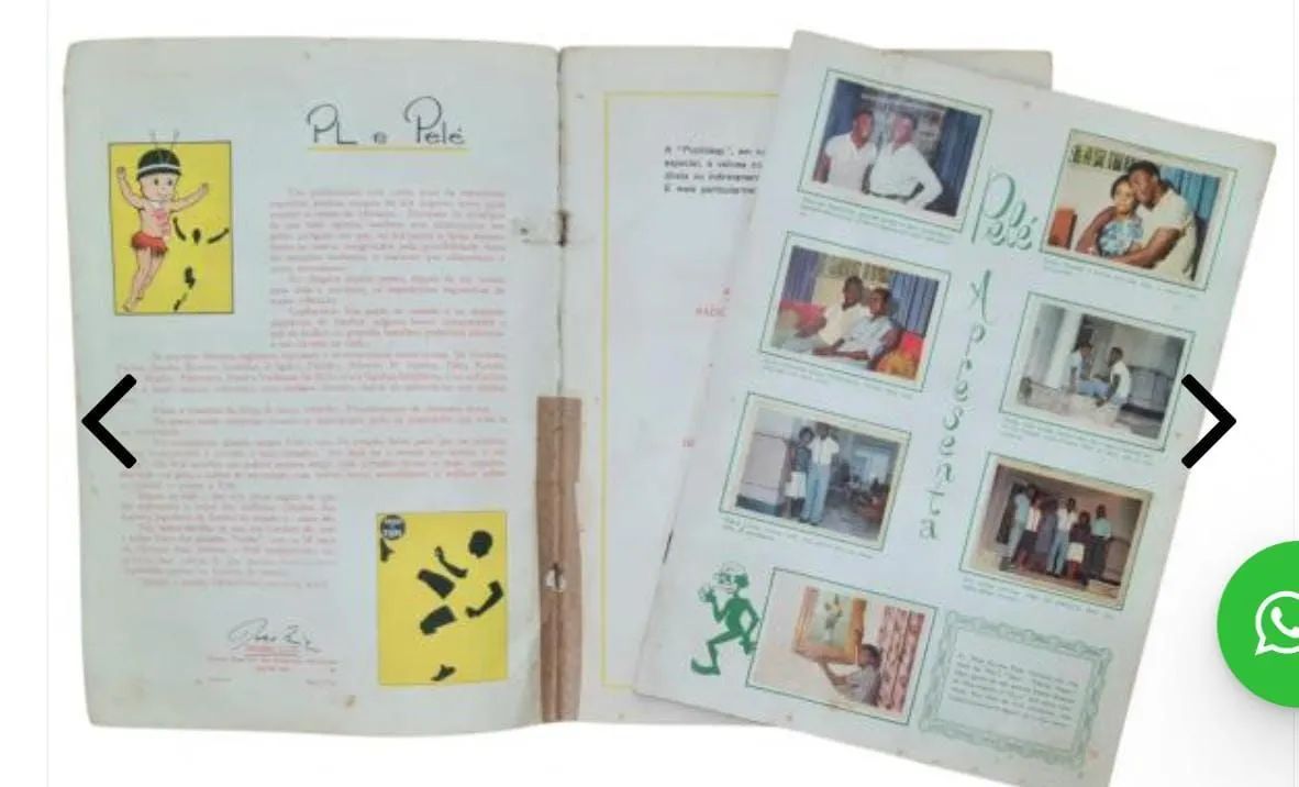 Álbum de Figurinhas Instantâneos da Vida do Rei Pelé incompleto  - Foto 2