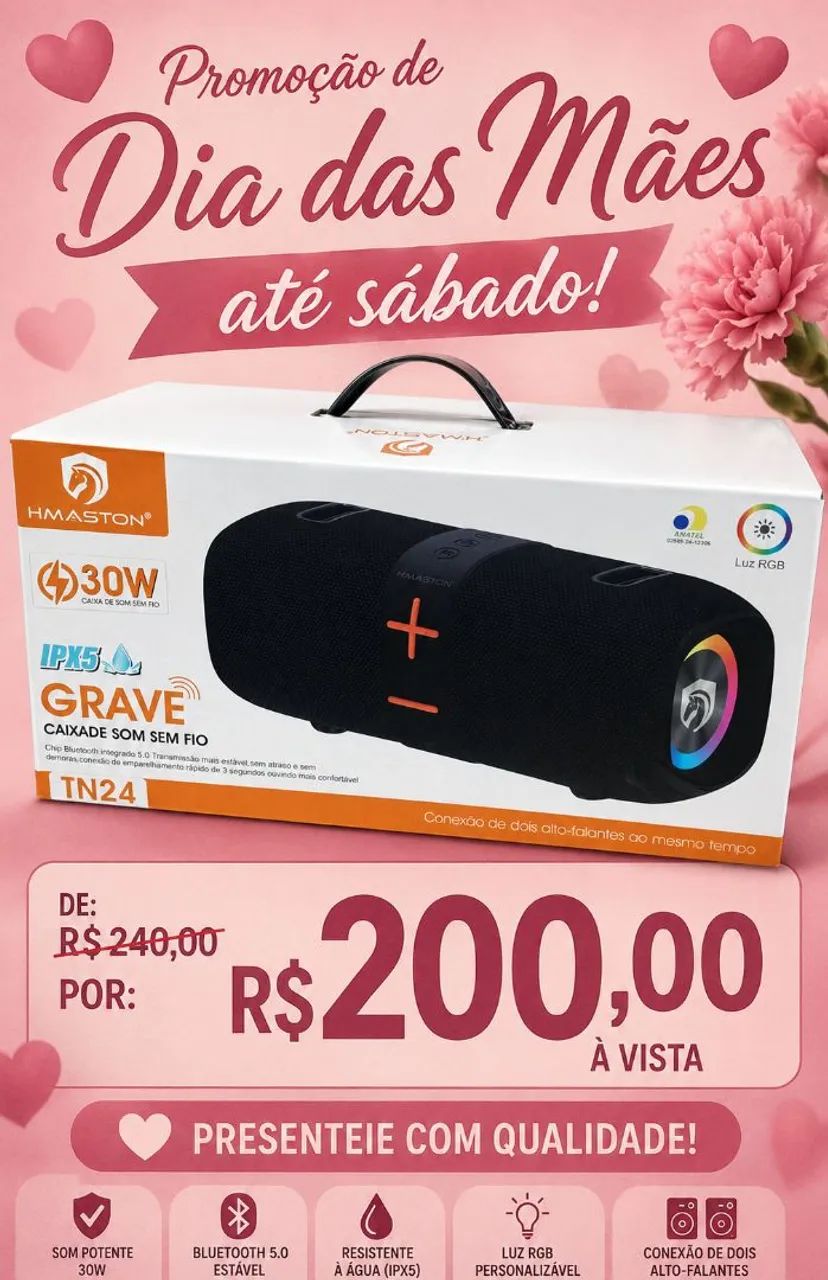 CAIXA DE SOM BLUETOOTH PORTÁTIL VARIADOS  - Foto 2