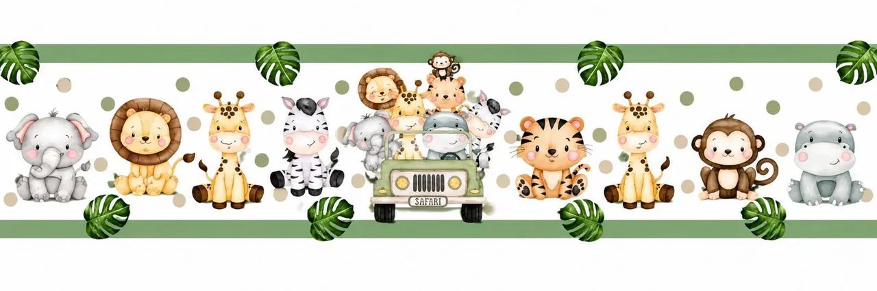 Faixas para quarto de bebê safari