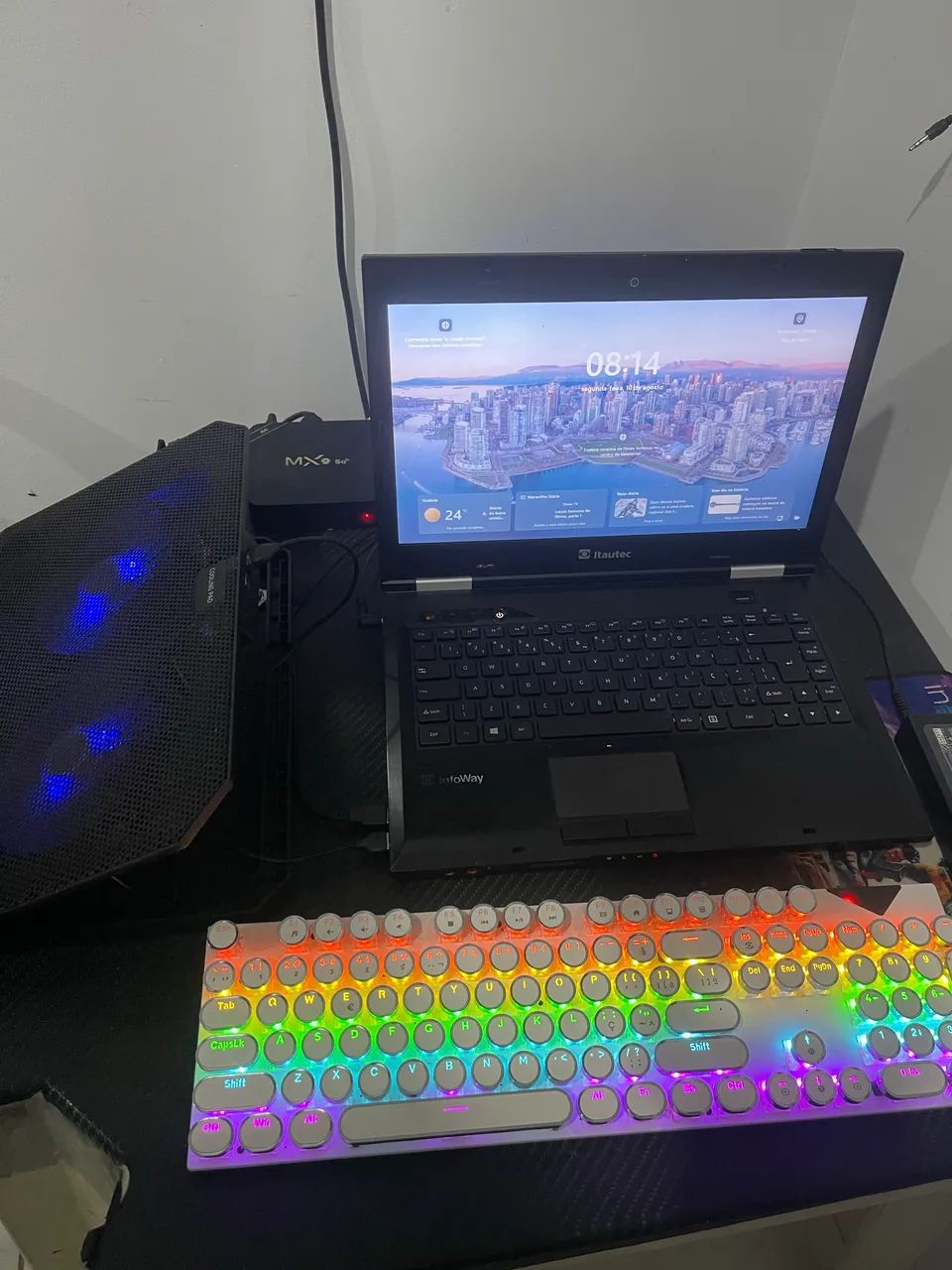 Notebook para escritório com teclado Gamer e base - Foto 2