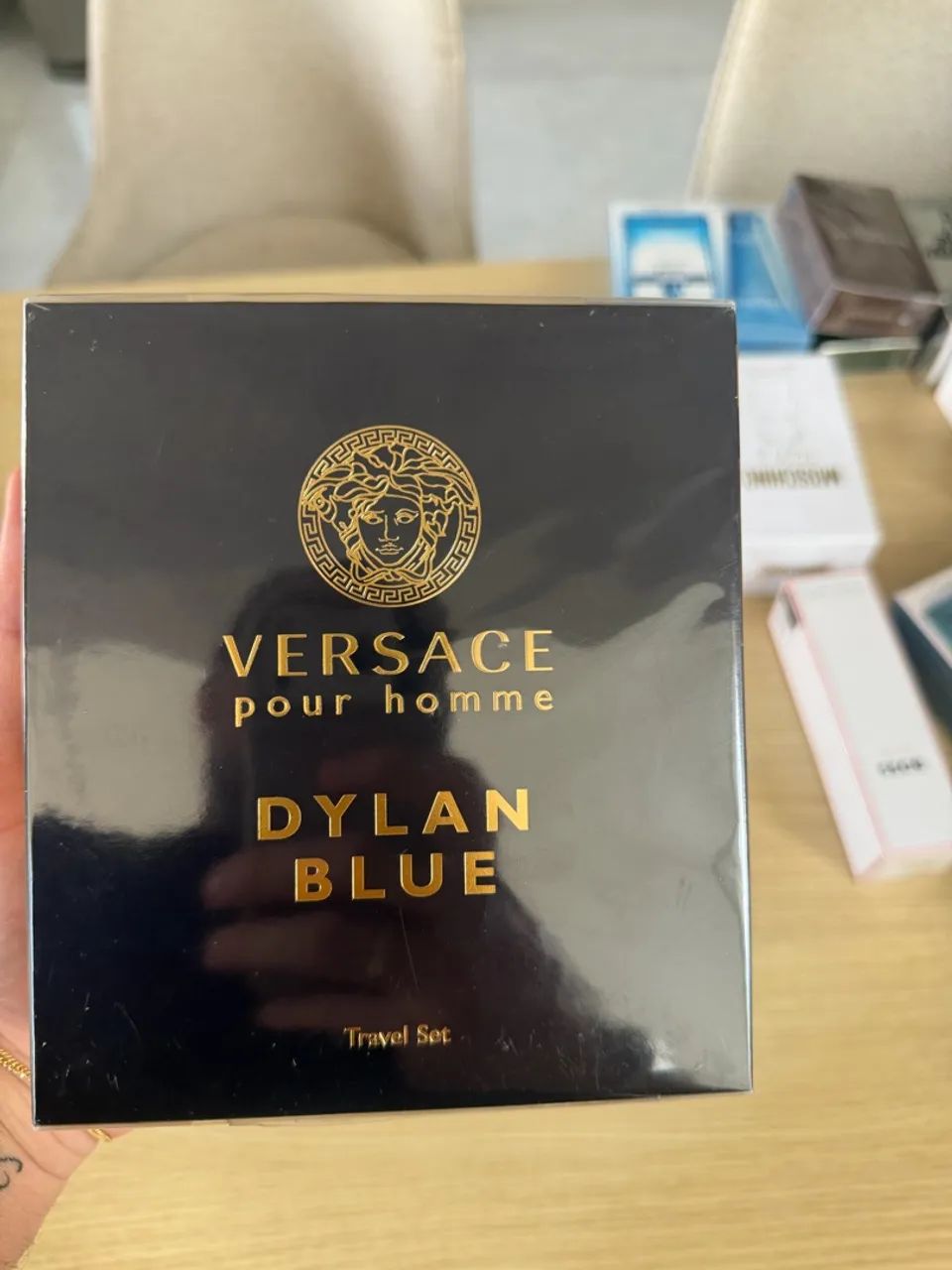 Kit Versace Dylan blue perfume + creme 100ml - Foto 2