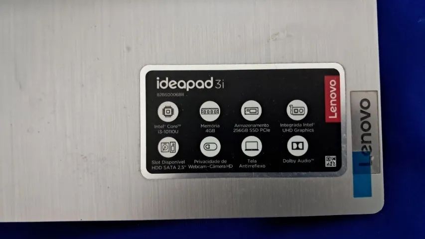 NOTEBOOK Lenovo Ideapad 3i - i3 10ª Geração - R$ 750 (negociável) - Foto 3
