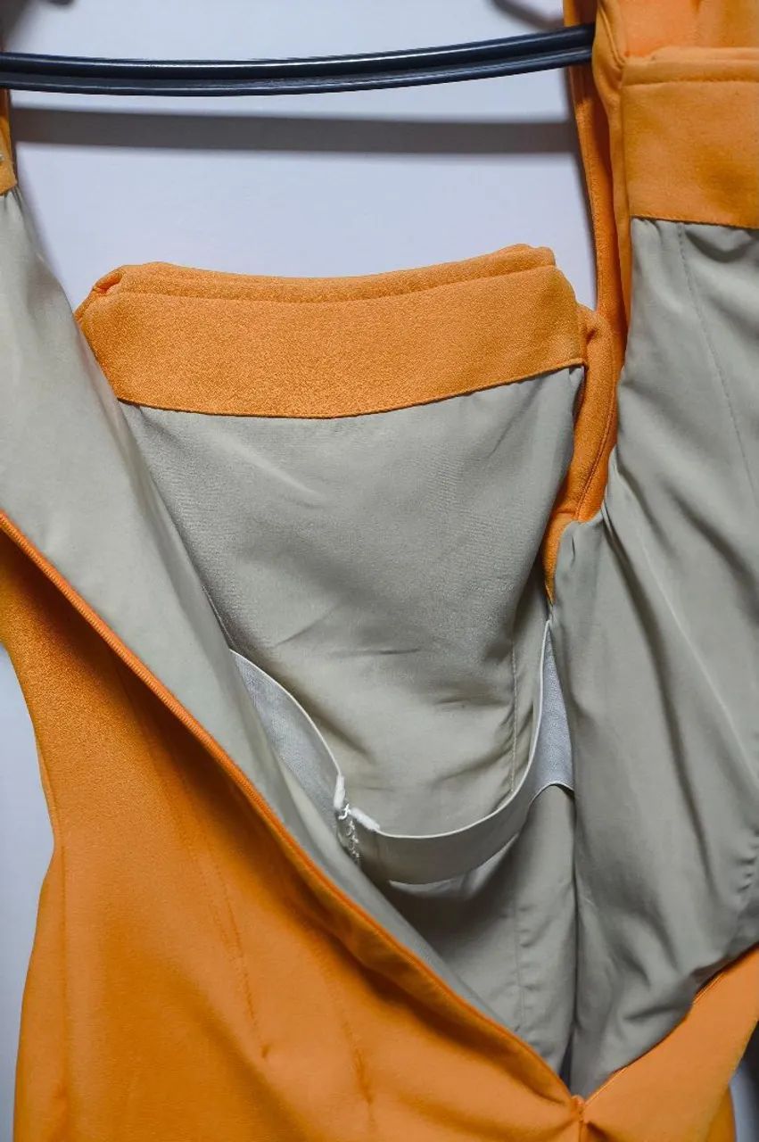 Vestido midi Lança Perfume laranja  - Foto 3