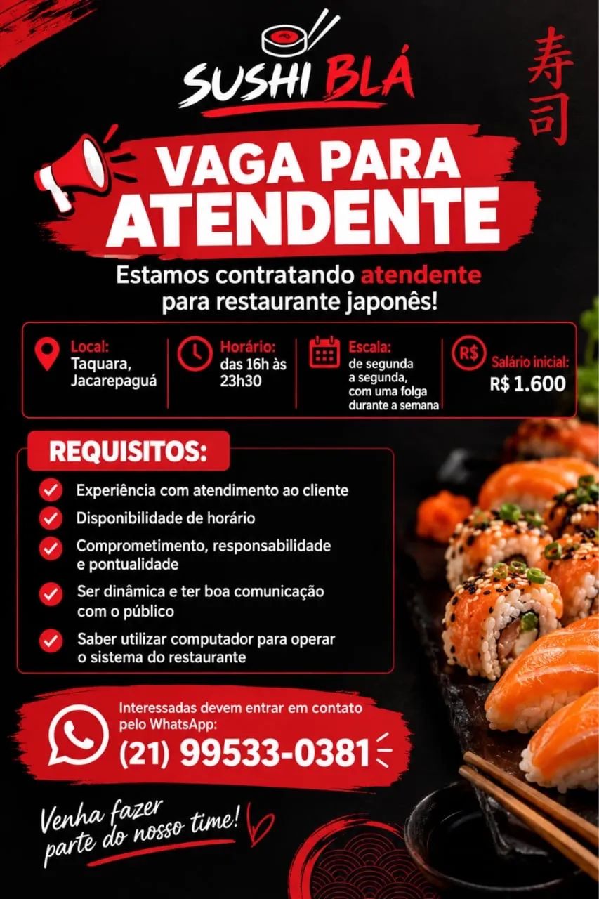 Atendente de Sushi 