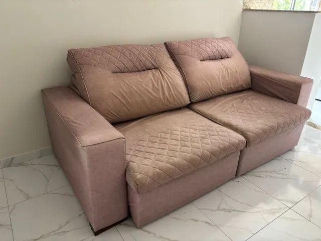 Sofa retrátil - Linho - Foto 2