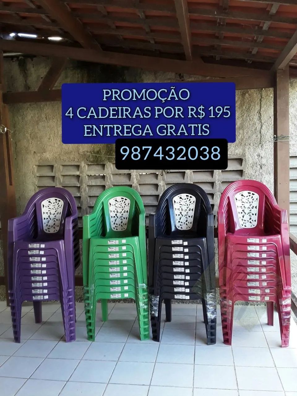 CADEIRA DE PLASTICO COM BRAÇO 