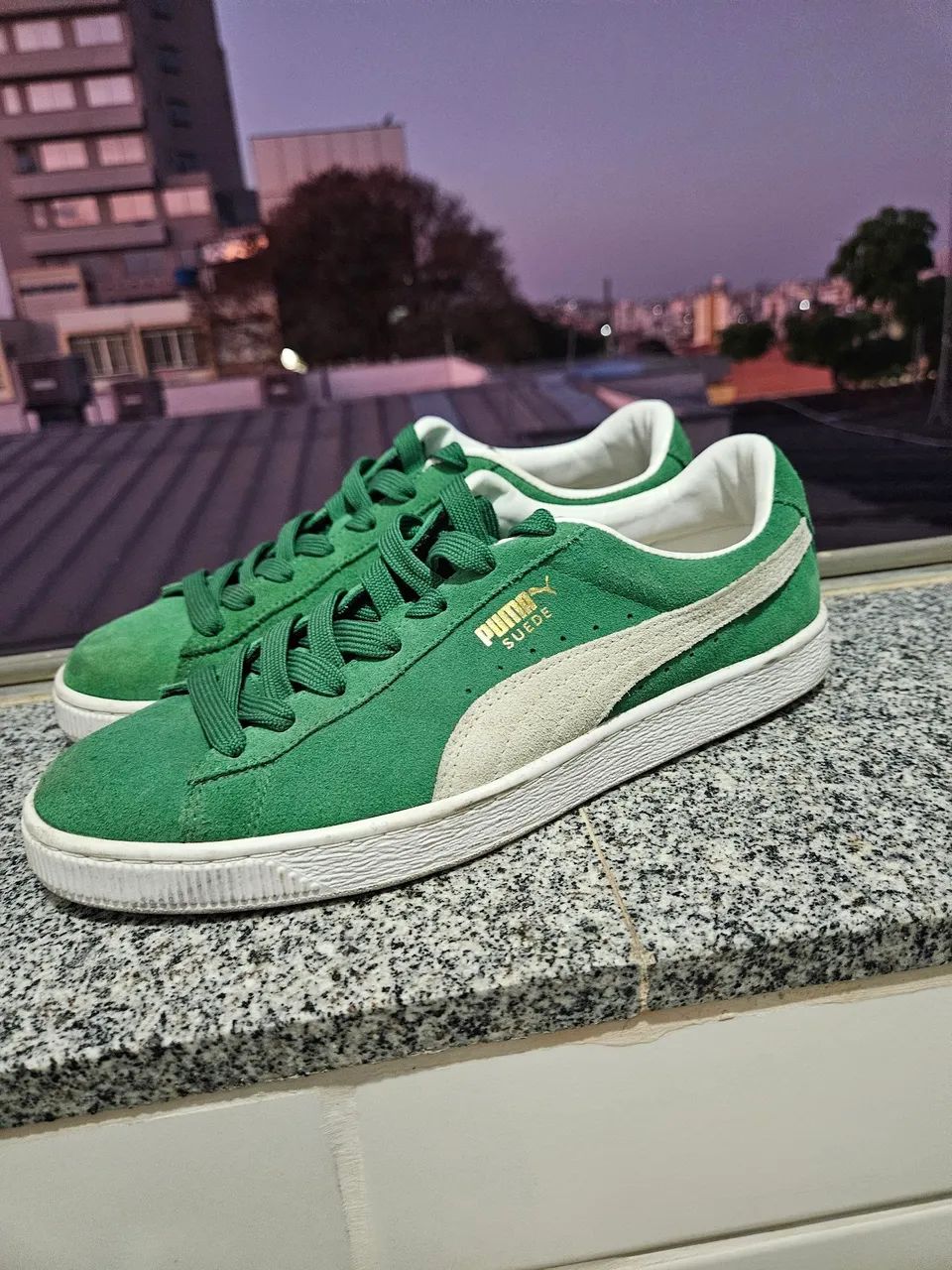 Tênis Puma Suede Verde - Foto 3