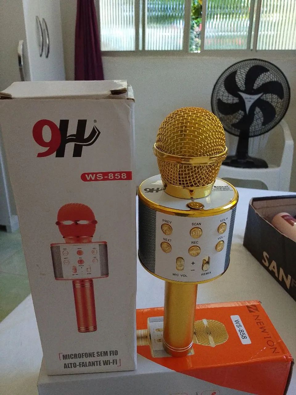 Microfone Bluetooth 9H Ouro - Foto 2