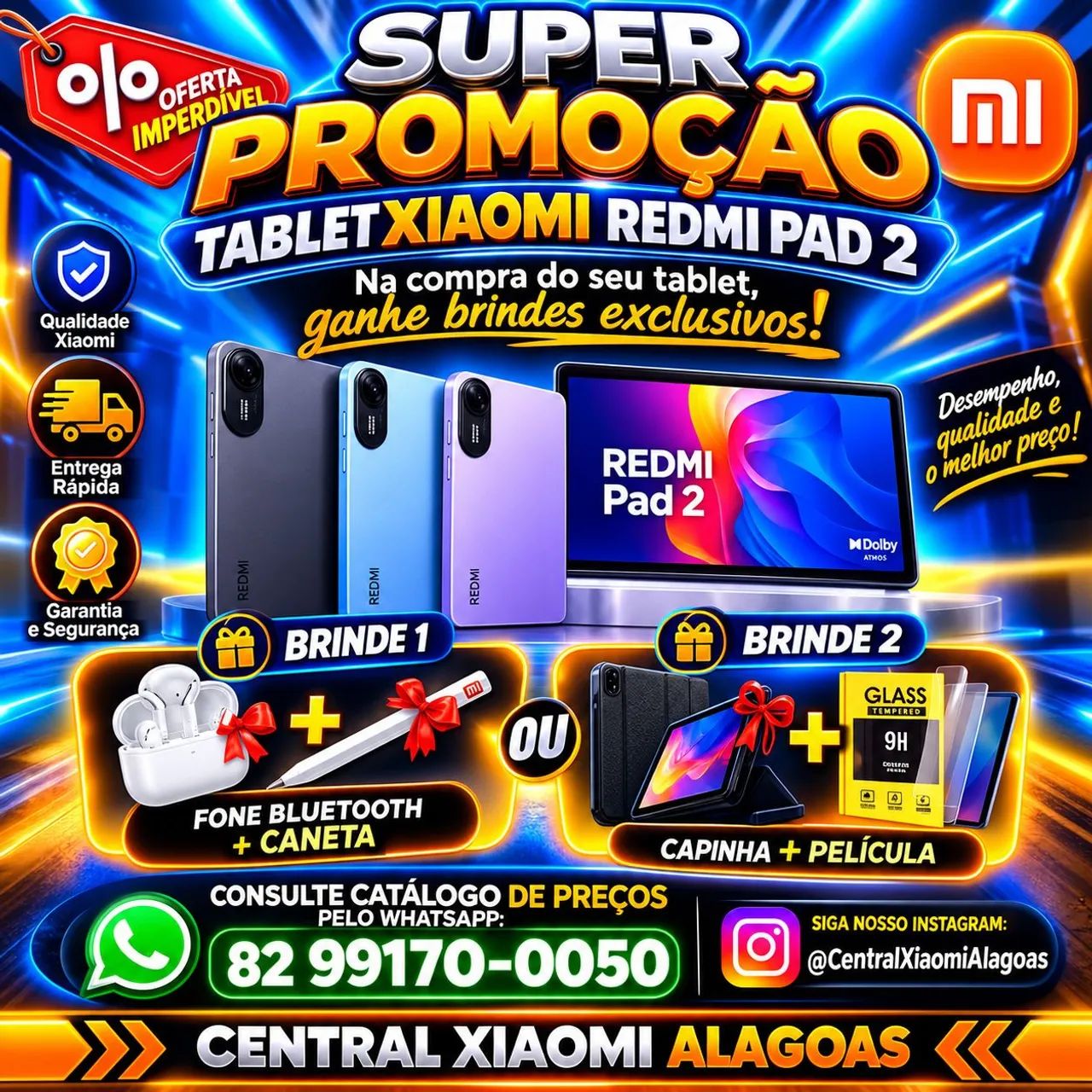 Tablets Xiaomi Redmi PAD 2 e Redmi PAD 2 Pro em Ofertas
