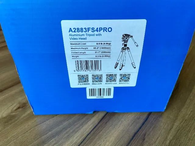 Tripé Benro A2883fs4pro 2 Em 1 Com Cabeça Hidráulica Até 165cm - Foto 5