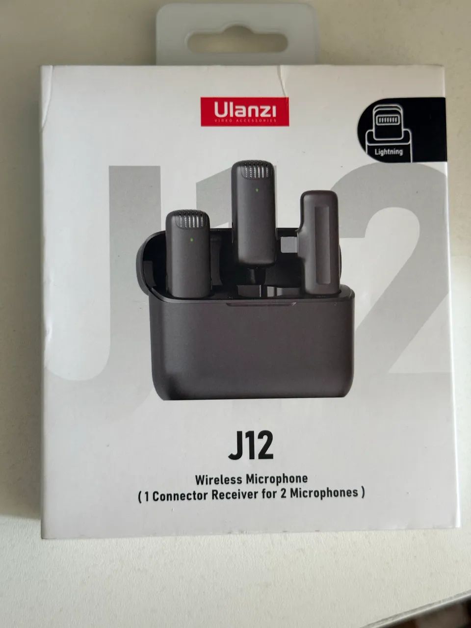 Microfone duplo Ulanzi J12 tipo Lightning