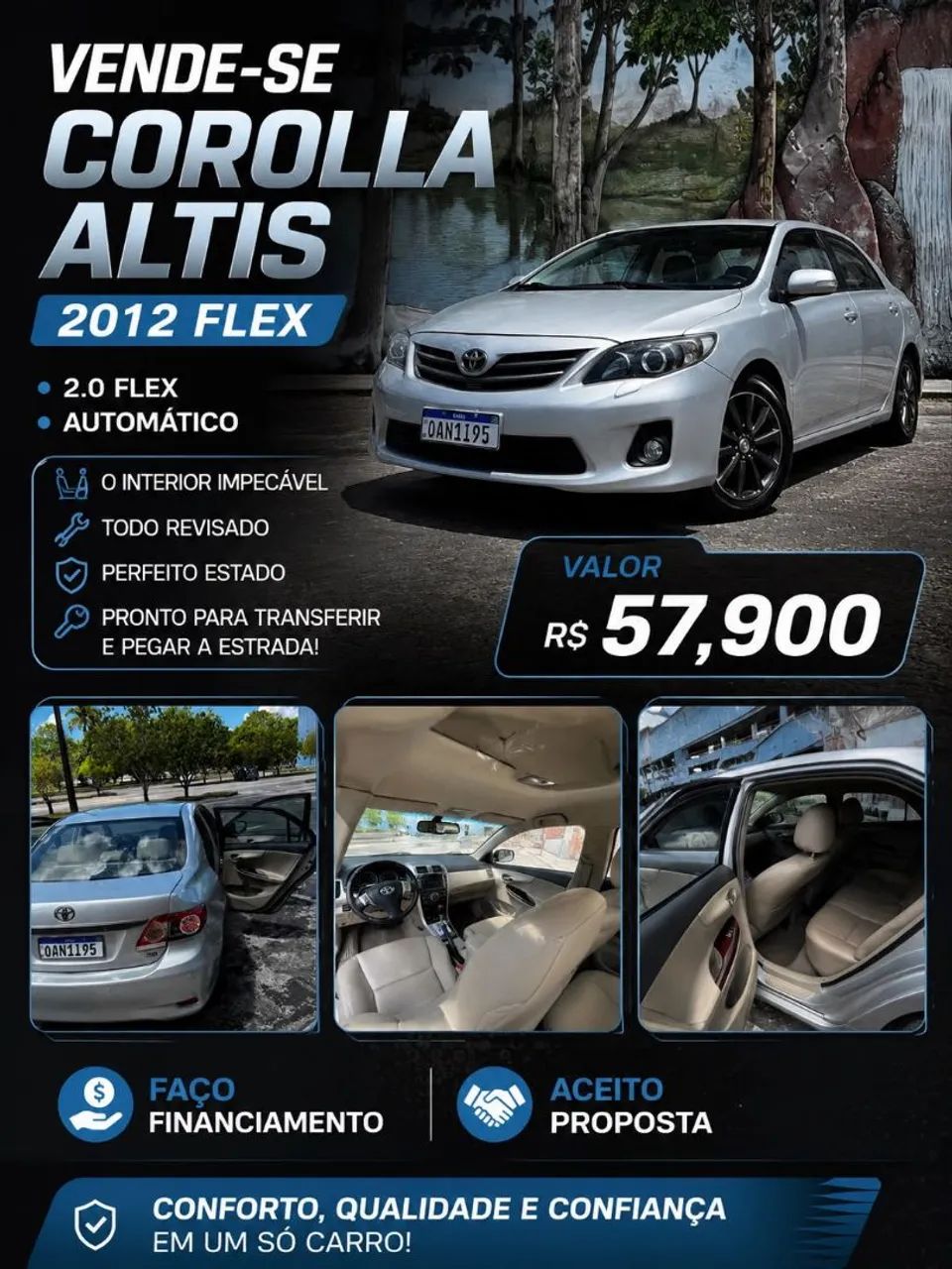 Toyota Corolla COROLLA ALTIS/A.PREMIU. 2.0 FLEX 16V AUT 2012