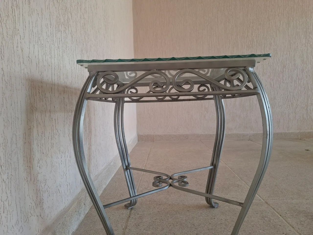 Mesa ferro com tampo vidro - Foto 2