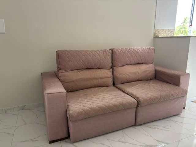 Sofa retrátil - Linho - Foto 3