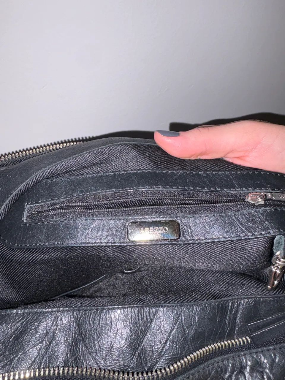 bolsa couro preta - Foto 4