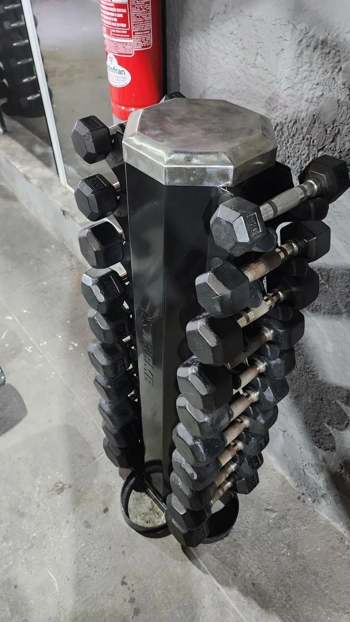 Kit halteres 1 a 10kg + suporte  - Foto 3