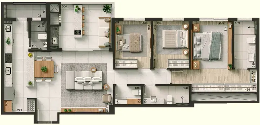 PLANTA 128m²
