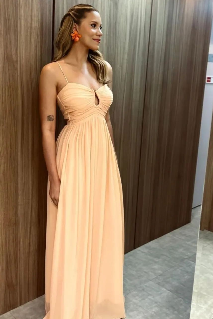 Vestido Pêssego Aluguel - Foto 2