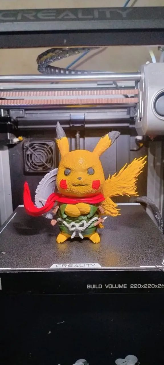 Pikachu Samurai em 3D - feita na creality K2 - filamento Voolt  - Foto 5
