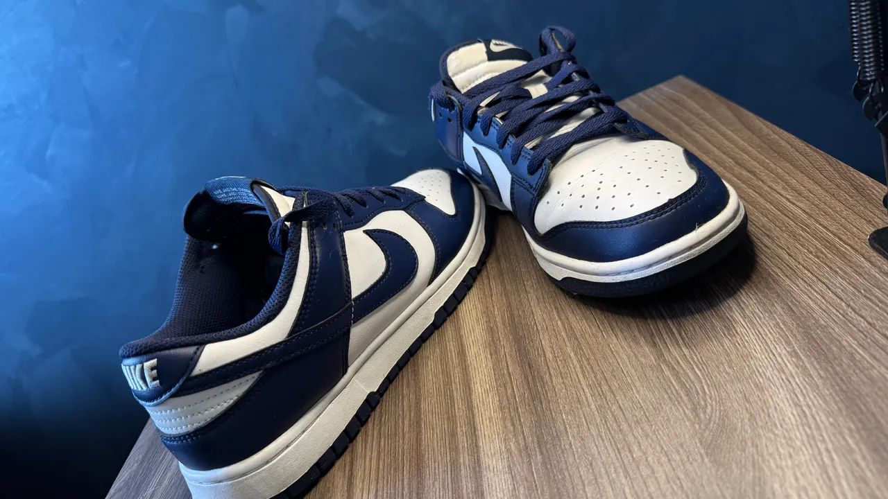 Tênis Nike Original Dunk Low Azul Raro N 40 - Foto 5