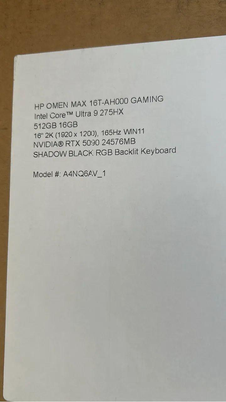 NOTE HP OMEN RTX 5090- NOVO LACRADO  - Foto 5