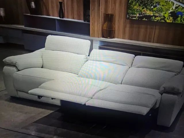 SOFÁ NATUZZI EDITIONS - ELÉTRICO RECLINÁVEL - COURO BEGE - Foto 2
