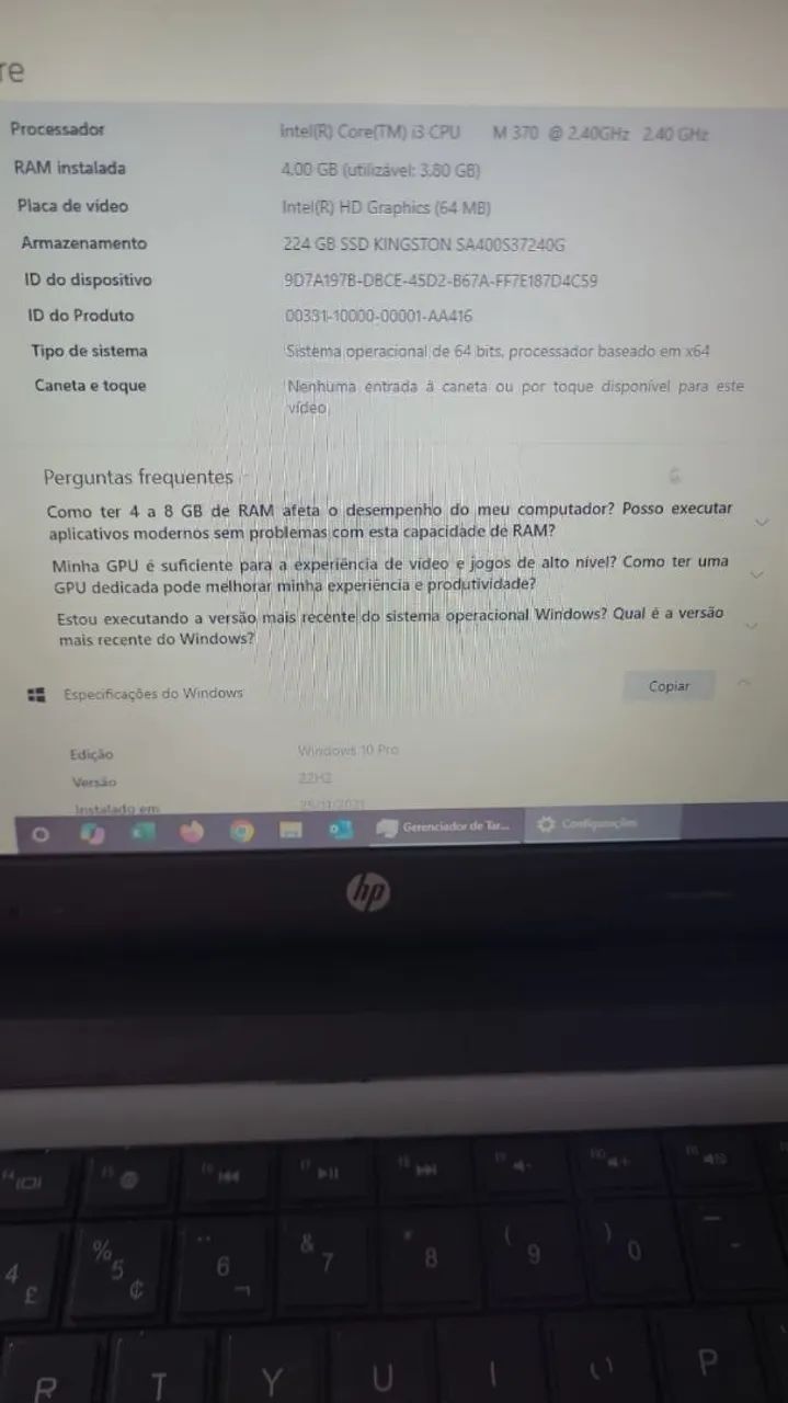 Notebook HP, Core I3, SSD 240GB - Foto 3