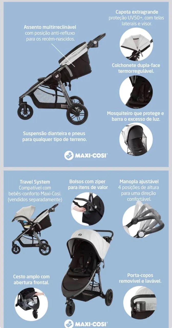 Carrinho de bebê Maxi Cosi - Foto 2