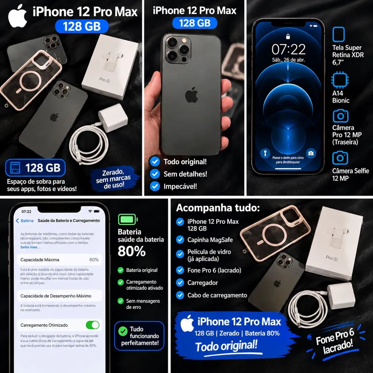 Celular iPhone 12 pro Max 128 gigas