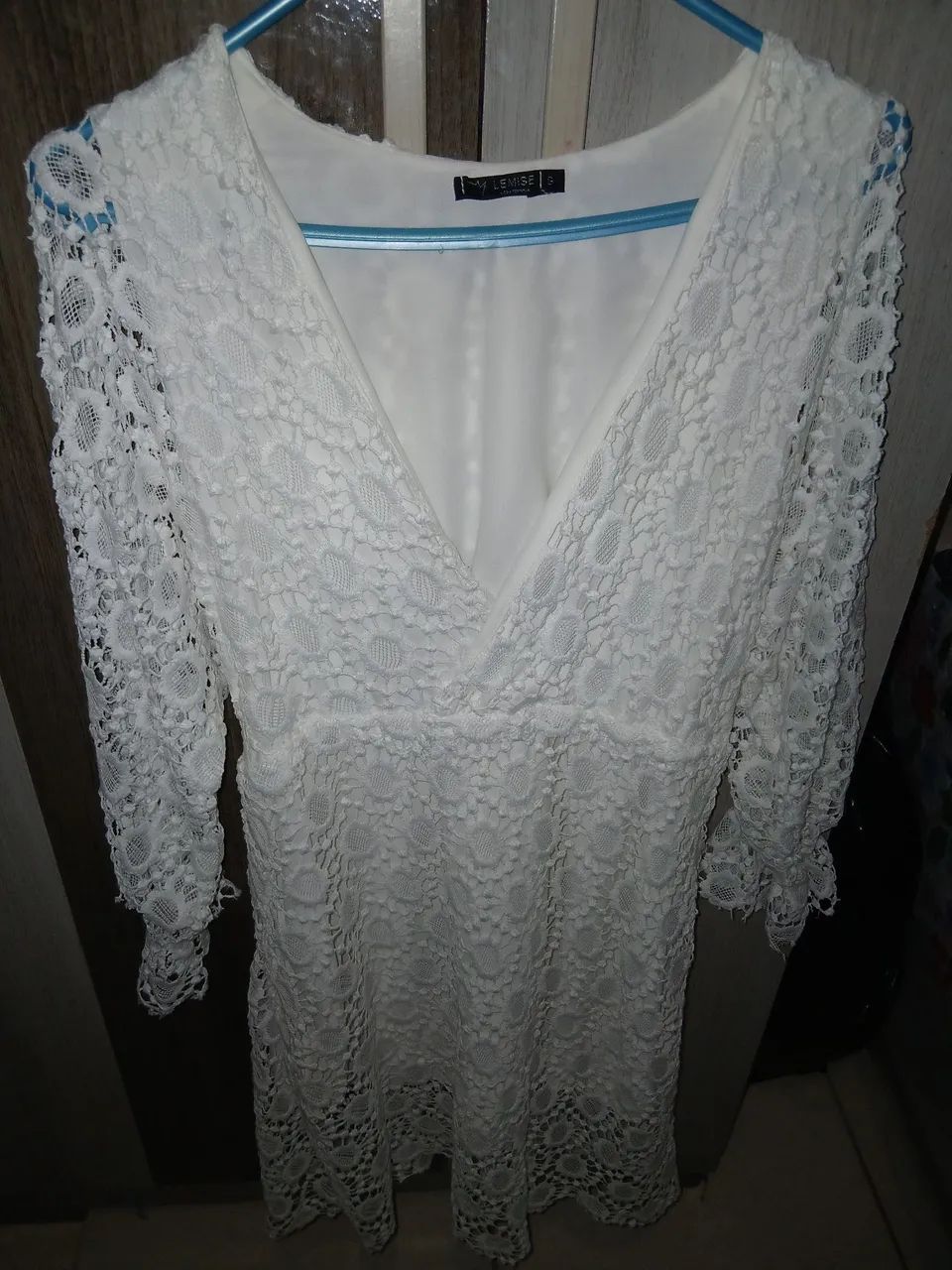 Vestido de renda branco 70 reais  - Foto 3