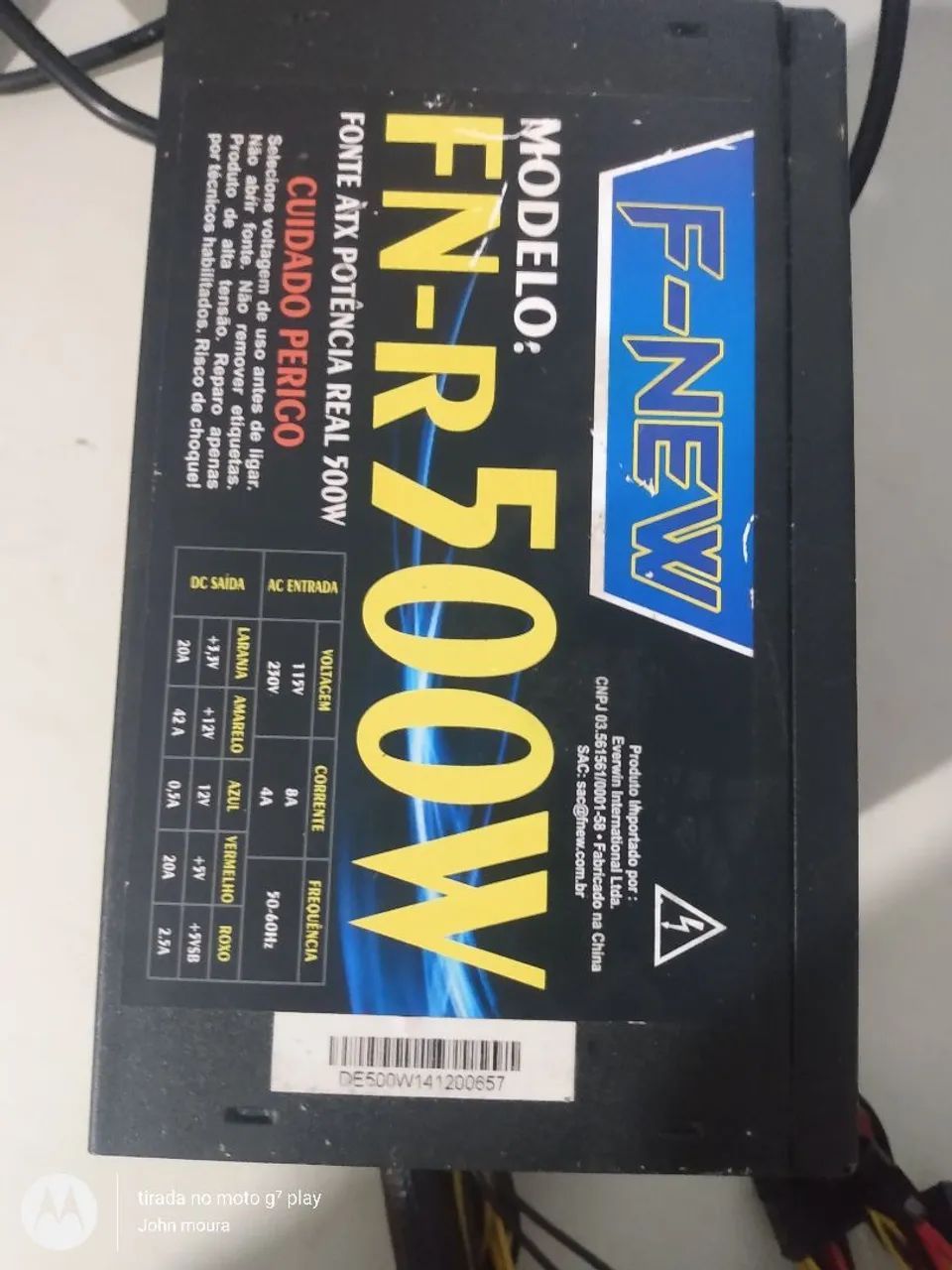Fonte para pc 500w real  - Foto 2