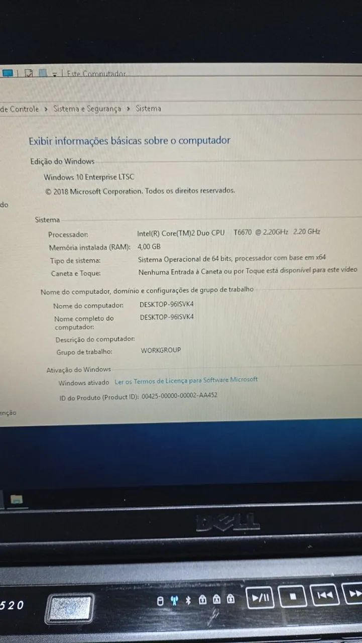 Notebook Dell vostro 1520 core 2duo,4,320gv,tela 15.4 - Foto 3