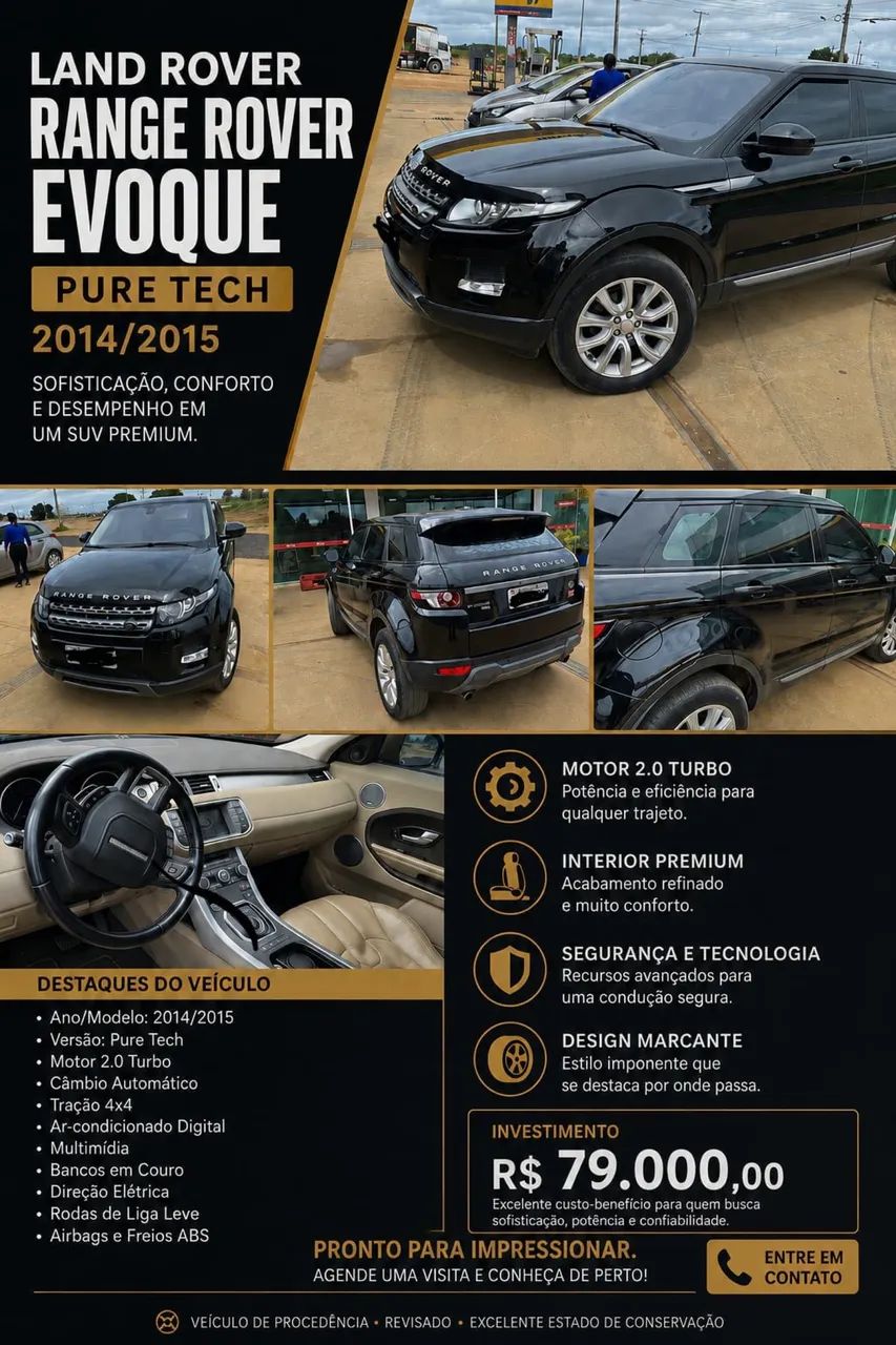 Land Rover Range Rover Evoque Pure Tech 2.0 Aut. 5P 2015