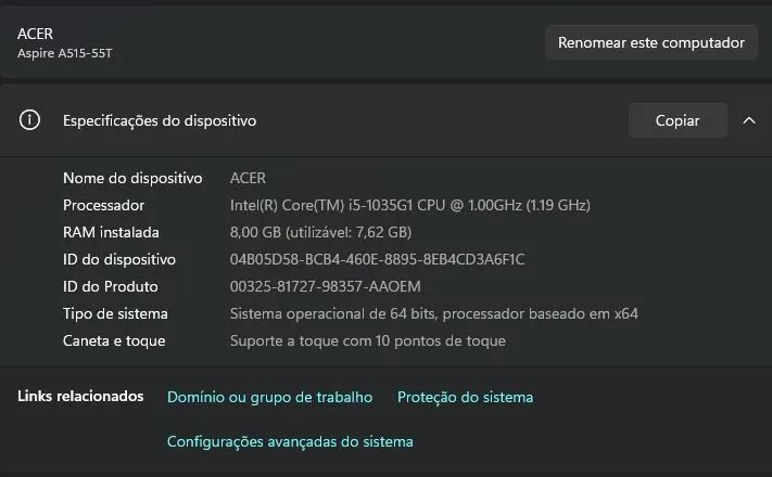 Notebook Acer aspire 5 - Foto 4