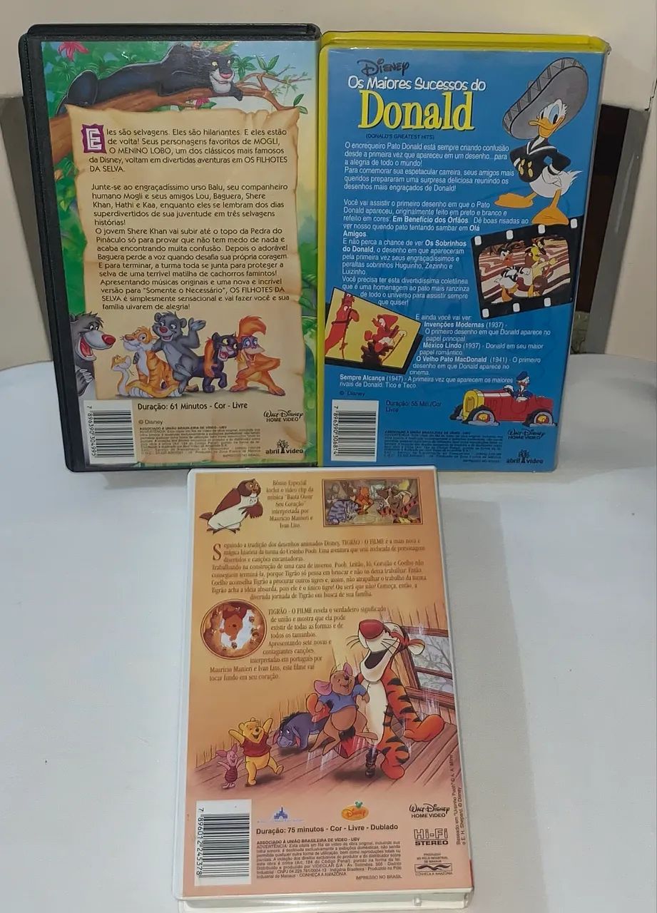3 Fitas Vhs Disney Donald Filhotes da Selva e Tigrao o Filme excelente estado  - Foto 5