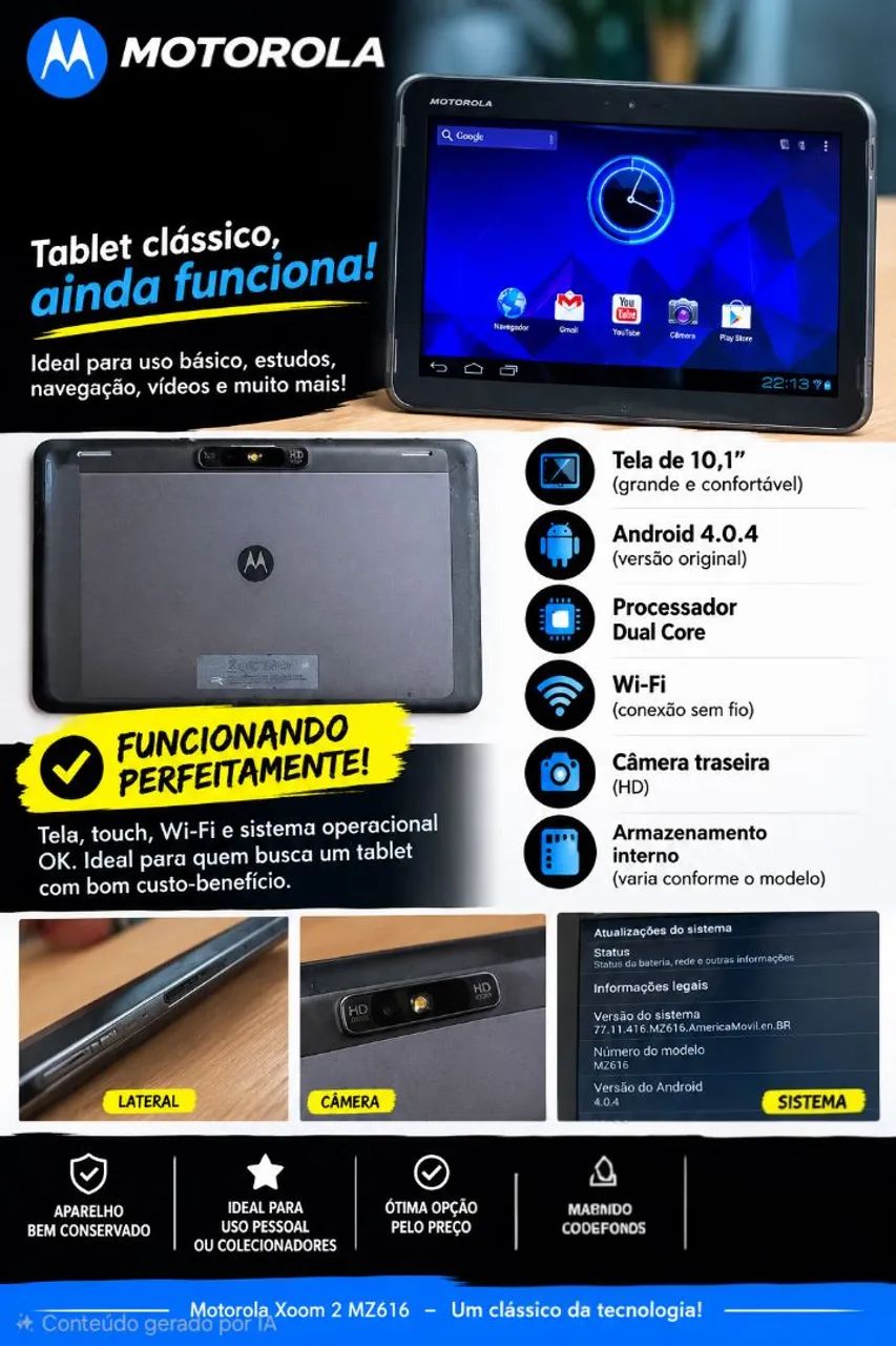 MOTOROLA  TABLET 10,1