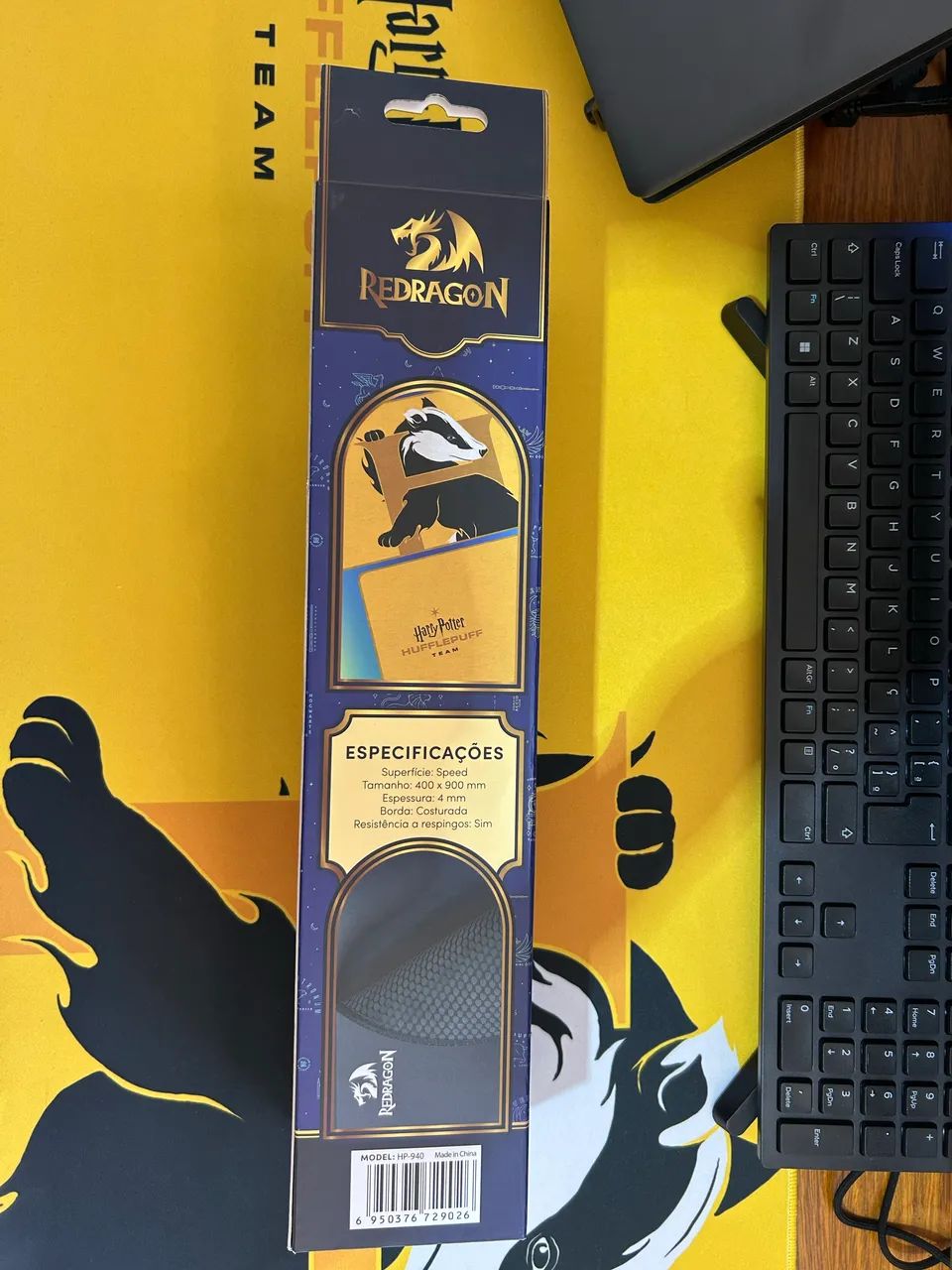 Caixa Vazia Mousepad XL Redragon Harry Potter Hufflepuff - Foto 3