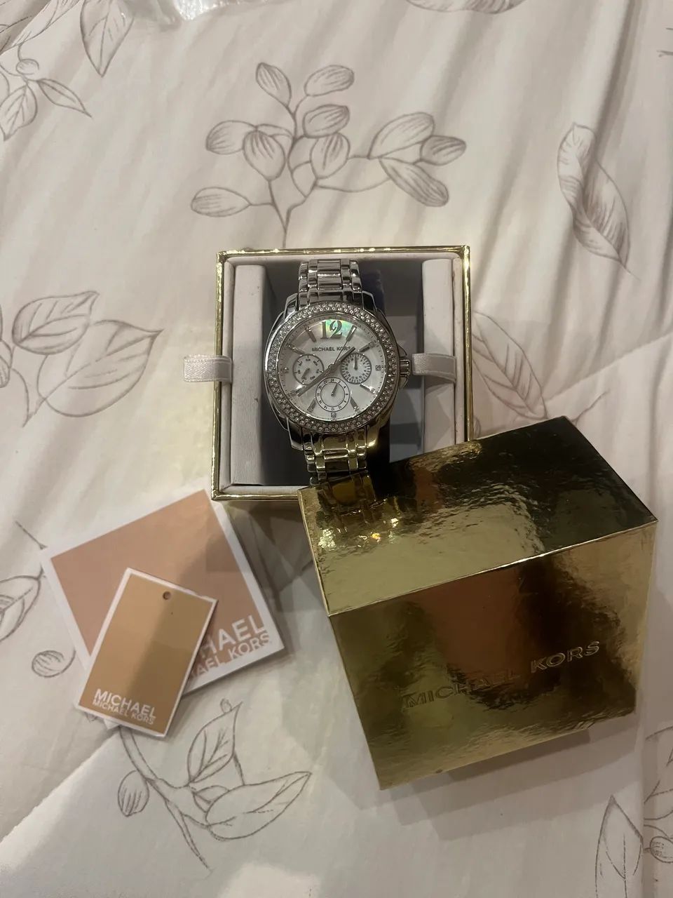 Relógio pulseira prateado michael kors 