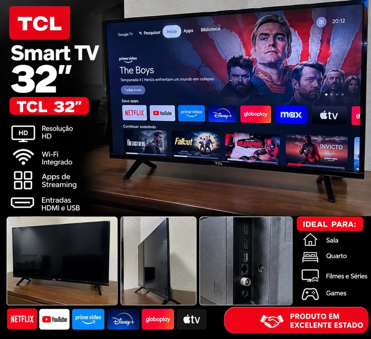 TV TCL 32 polegadas à venda ?