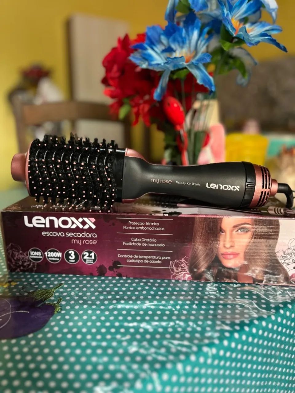 Escova secadora Lenoxx My Rose (1200W), Chapinha/prancha de cabelo, Escova alisadora.