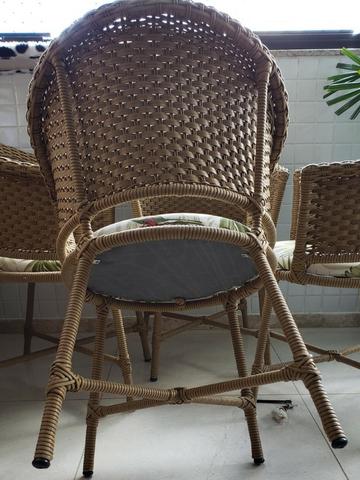 Conjunto cadeiras de varanda em vime - Foto 5
