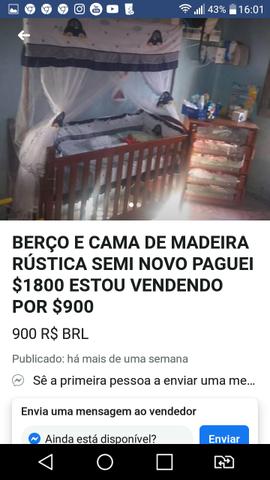 Urgente Berço que vira cama madeira maciça top baxei o preço - Foto 5