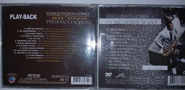 cds gospel nacional marquinhos gomes lote com 02 unidades novos e lacrados. cd - Foto 2