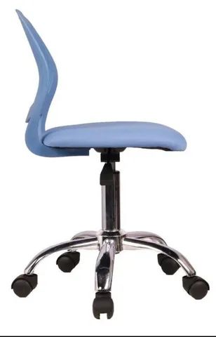 Cadeira De Escritório Infantil Teen Azul Office Basics 60 Kg NOVO - Foto 3