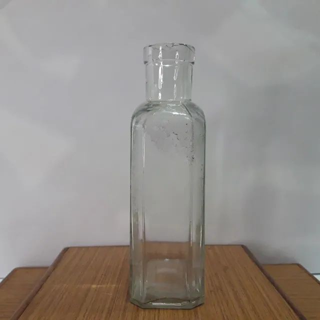 Vidro Frasco de Farmácia Antigo Usado Vazio dos Anos 20 e 30 Para Coleção ou Decoração  - Foto 3