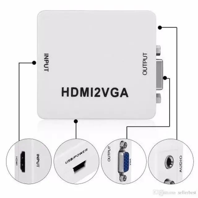 conversor hdmi para vga com saída de áudio com USb - Foto 2